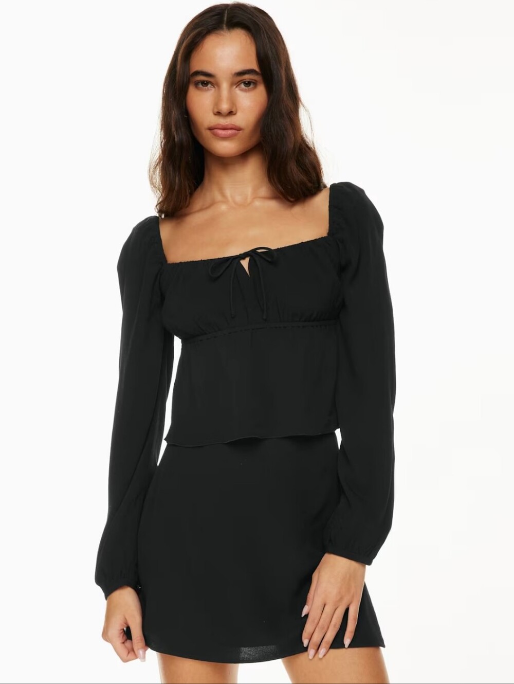 Aritzia Sunday Best Haydi Blouse Long-sleeve babydoll blouse Small Black